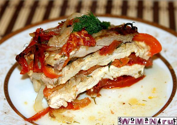 курица с овощами